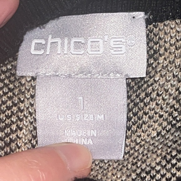 Chico’s women’s Leopard-Print Mock Neck Sweater Tunic size 1 US medium - Picture 7 of 10